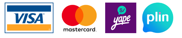 Visa, Mastercard, Yape, Plin